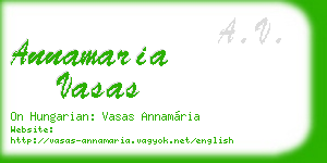 annamaria vasas business card