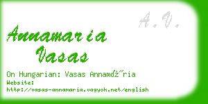annamaria vasas business card